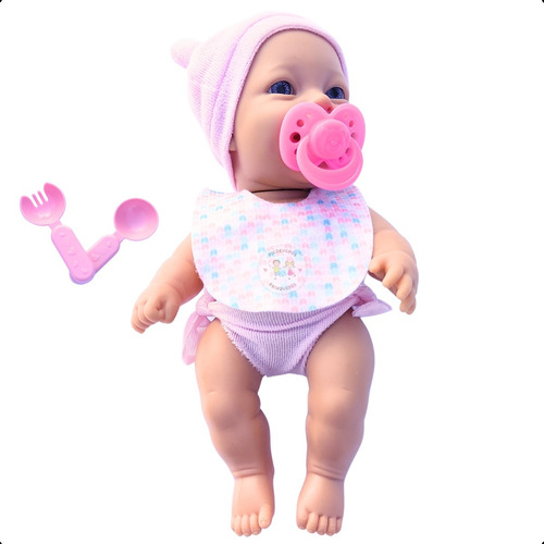 Boneca Bambola Baby's Papinha 23cm Com Acessórios
