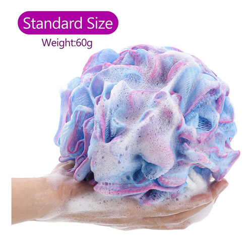 Btyms Esponjas Baño Ducha 4 Uds. Loofahs 60g Mesh Pouf Puff