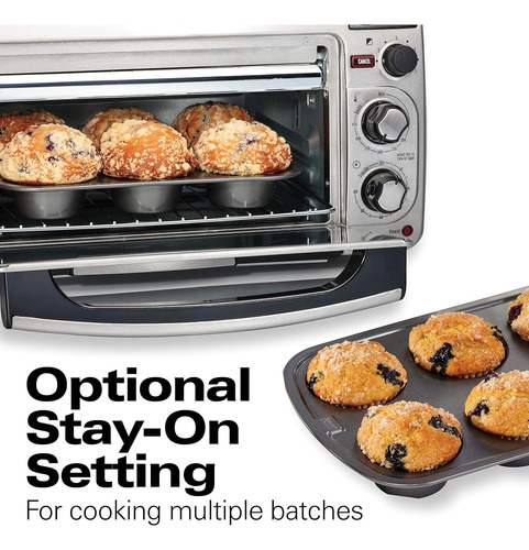 Horno De Encimera Hamilton Beach, 2 En 1, Acero Inoxidable