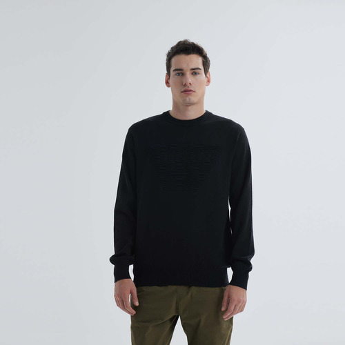 Sweater Hombre Print Negro Fashion's Park