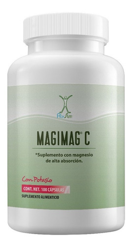 Suplemento en cápsula Natural Slim  MAGIMAG C citrato de magnesio en pote de 49g 100 un