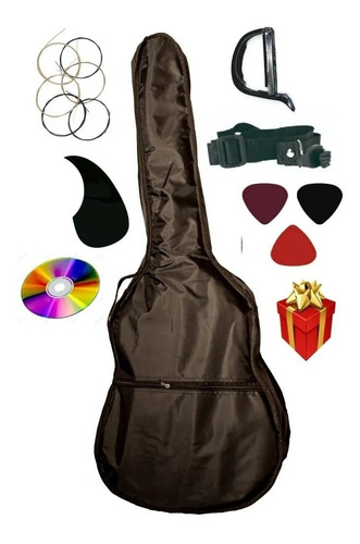 Funda Para Guitarra Paquete Completo+capotraste Envio Gratis