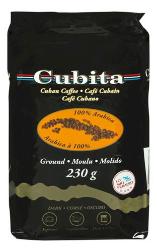 Café Cubano Cubita Molido 230 G Tueste Oscuro (3 Paquetes)