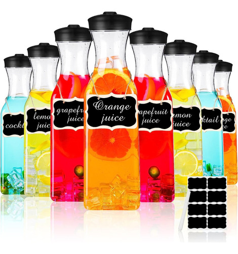 Botella Diseño Transparente Con Tapa Para Bebidas Agua Leche