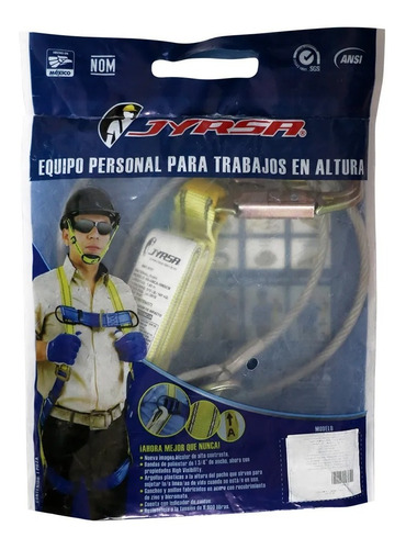 Imagen 3 de 4 de Linea De Vida Amortiguador Cablede Acero 1.8m