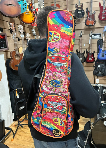 Funda Ukulele Tenor Con Correas Acolchonada Diseño Ortega