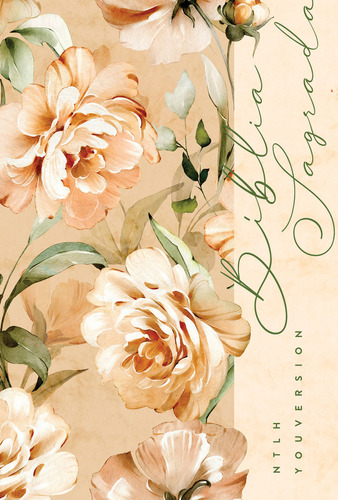 Bíblia NTLH YouVersion Floral Rosé: Nova Tradução na Linguagem de Hoje, de Maquinaria Sankto. Editora Maquinaria Editorial, capa dura em português, 2023
