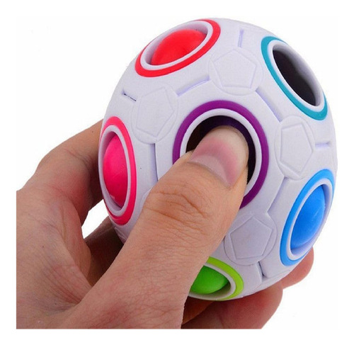 Cubo Bola Mágico Arcoíris Puzzle Juego Ingenio Fidget -441