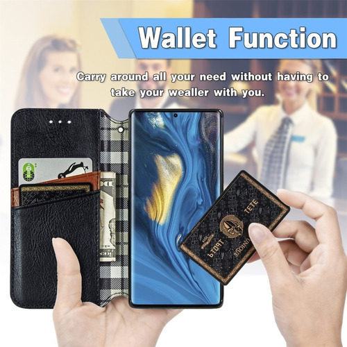 Funda Con Patrón De Cuadrícula 3d Para Zte Axon/nubia