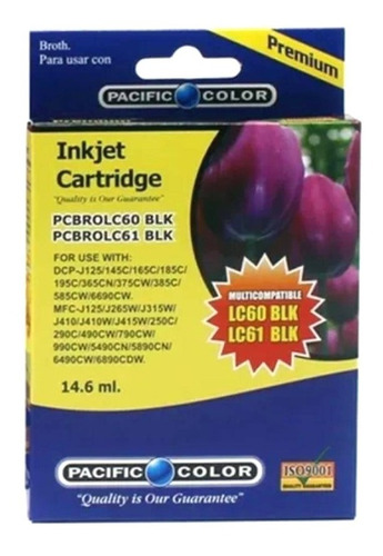 Tinta Compatible Brother Lc60 Lc61 Negro /01-pcbrl60/61bk
