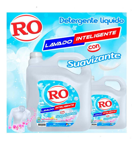 Detergente Liquido Con Suavizante 5 Lt Ro Original