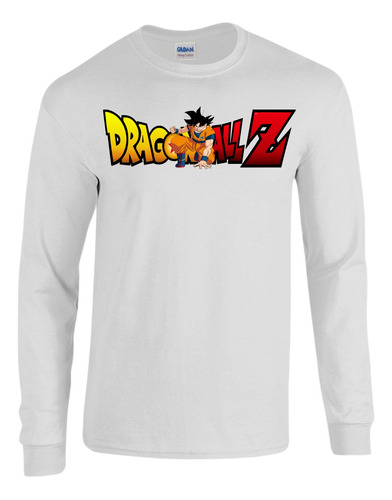 Camiseta Manga Larga Dragon Ball Z Serie White Md666