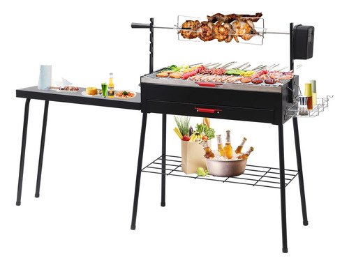 Wgos Charcoal Grill, Portable Charcoal Grills, Rotisserie G.