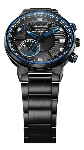 Imagen 6 de 7 de Citizen Satellite Wave Gps Black Blue Dial Cc3038-51e