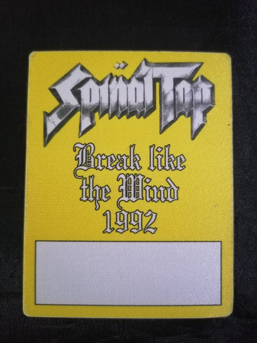 Spinal Tap Break Like The Wind 1992 Gafete Pass Backstage