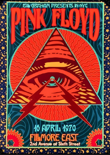 Póster Pink Floyd Autoadhesivo 60x42cm #291