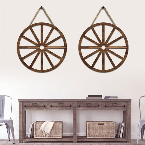 2 Ruedas De Carreta De Madera Para Colgar, Rueda De Carreta