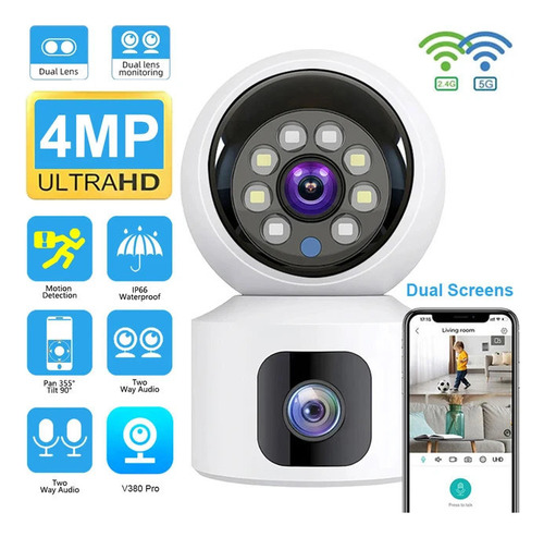 Camara Wifi 4mp Doble Lente Human Tracking Interior Jwk