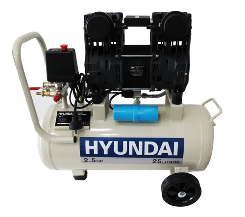 Compresor Odontológico Hyundai Dentista Sin Aceite 24 Litros
