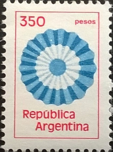 Argentina, Sello Gj 1867 Escarapela 350p Tiz 79 Mint L11636