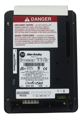 Panelview Allen Bradley 300 - 2711-k3a10l1 24vdc 42a