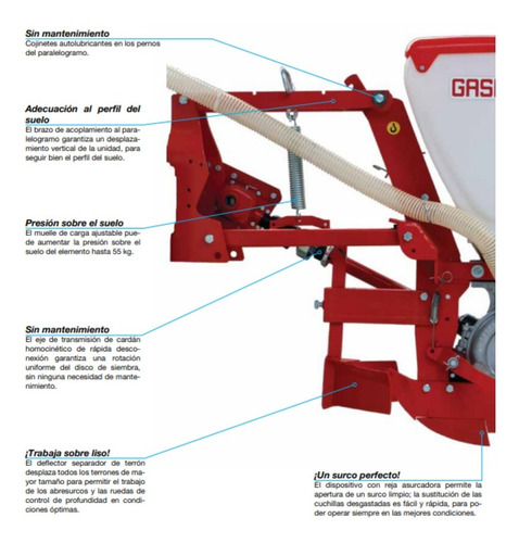 Imagen 4 de 18 de Sembradora De 4 Surcos Neumática Equipada - Gaspardo
