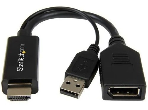 Convertidor Hdmi A Displayport - Adaptador 4k Alimentado