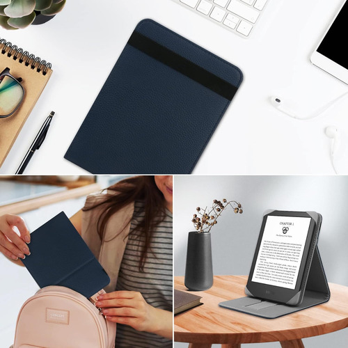 Funda Protectora Azul Para Kindle Con Soporte Pq94wif