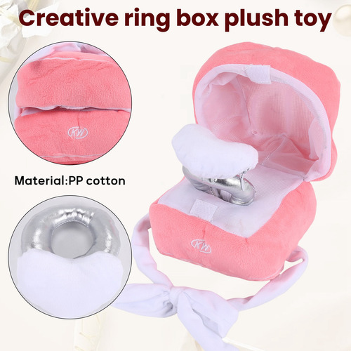 Ring Box Plush Toy Love Diamond Ring Funda Rellena C-fs