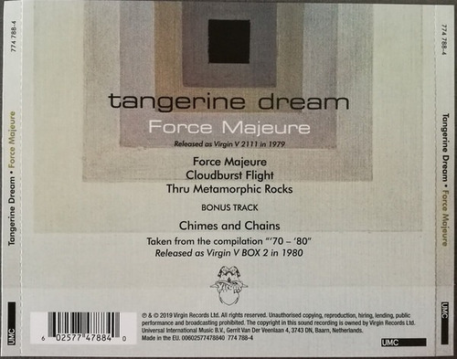 Tangerine Dream - Force Majeure-