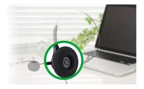 Imagem 2 de 5 de Headset Mono Intelbrás Chs 40 Rj9