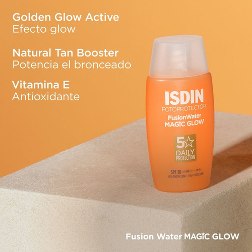 Fotoprotector Isdin Fusion Water Magic Glow Spf 30 50ml