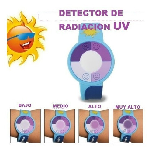 Pulsera Uv Detector De Radiación Solar Para La Piel