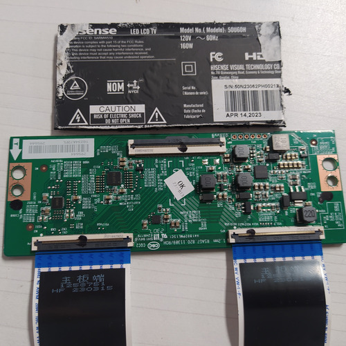 Tarjeta T-com Para Pantalla Hisense Modelo 50u60h (Usado)