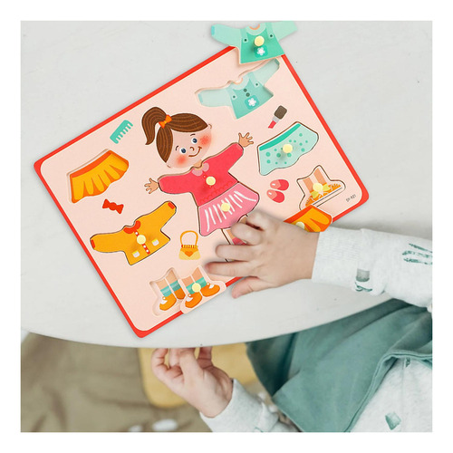 A A Juego De Mesa For Vestir Montessori Juguete Educativo