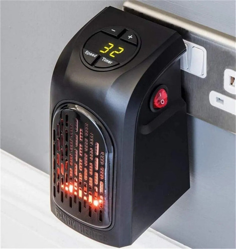 Calefactor Portátil 400w Con Timer Digital, Black Mount, Estufa Personal De Bajo Consumo, Compacta Y Eficiente, Ideal Para Hogar, Oficina O Viajes, Calentamiento Rápido, Segura Y Fácil De Usar