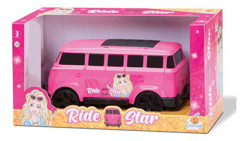 Brinquedo Kombi Rosa Carrinho Perua Ride Star Pink Meninas