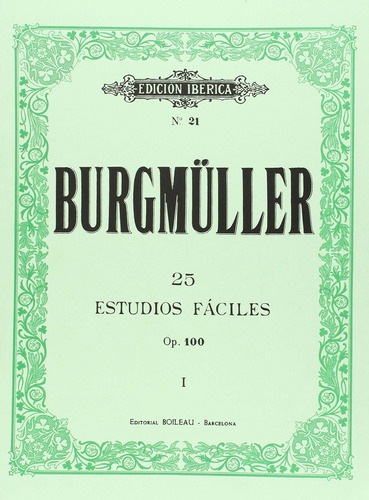Libro 25 Estudios Fáciles Op.100 - Burgmuller, Johann