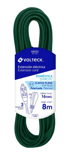 Extension Domestica Verde 8 Mt Voltech 48032