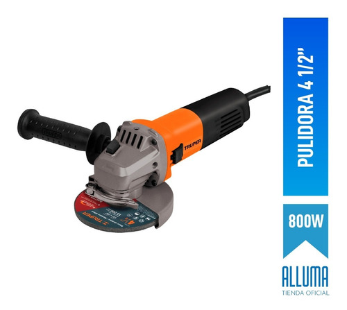 Imagen 1 de 3 de Pulidora Angular 4 ½'' 800w Uso Profesional - Truper 16683