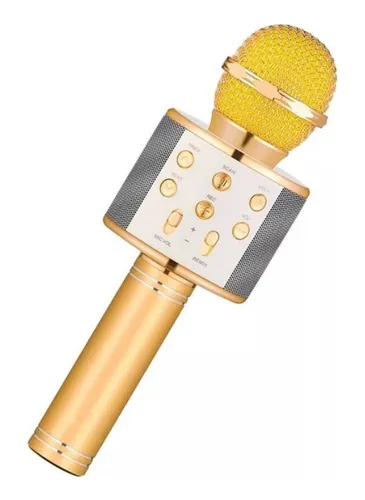 Karaoke Micrófono Inalámbrico Bluetooth Rosa o Dorado