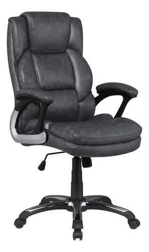 Coaster Furniture - Silla De Oficina Gris Con Brazo Acolcha