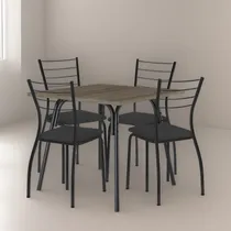 Comprar Juego De Comedor Mesa + 4 Sillas 100% En Mdf Cocina Comedor