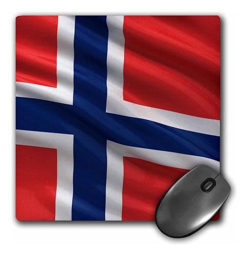 Alfombrilla De Ratón Bandera Noruega 8 X 8 Pulgadas