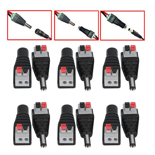 Adaptador De Enchufe De Corriente Continua Macho Y Hembra De