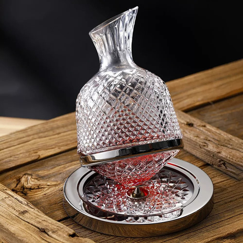 Giroscopio Giratorio De Cristal De Diamante De Lujo Para Vin