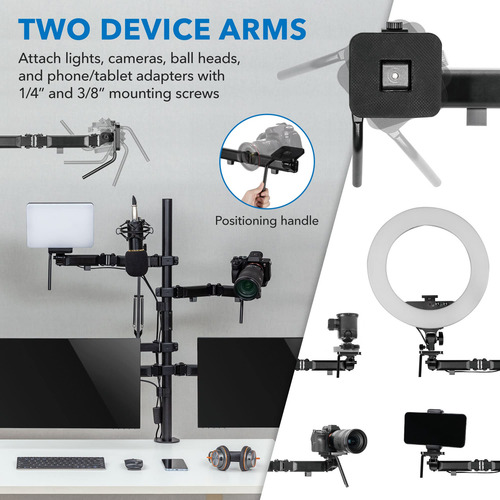 Soporte Monitor Doble Mount-it! 5 En 1 Estacion Streamimg
