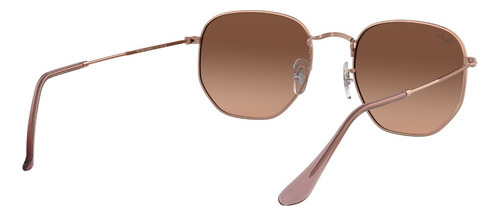 Lente De Sol Ray-ban Hexagonal 0rb3548n Unisex Hexagonal Rojo Pink Gradient Brown Copper Copper