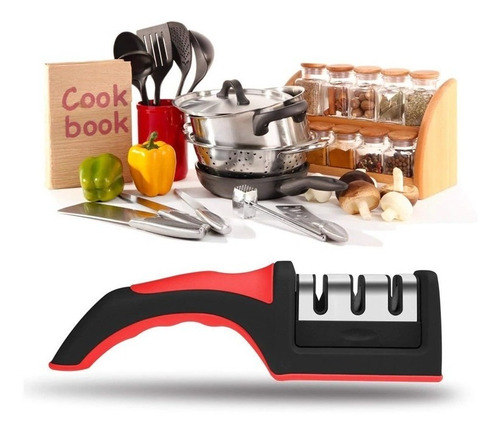 Imagen 3 de 8 de Afilador De Cuchillos De Cocina, Practico Perfecto Portatil