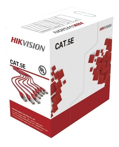 Hikvision Bobina De Cable Utp 305 Mts Cat5e 100% Cobre Int